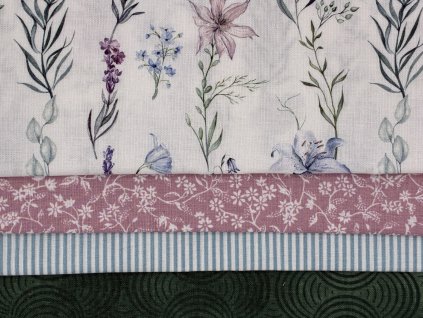 Balíček látek Lilie a karafiáty