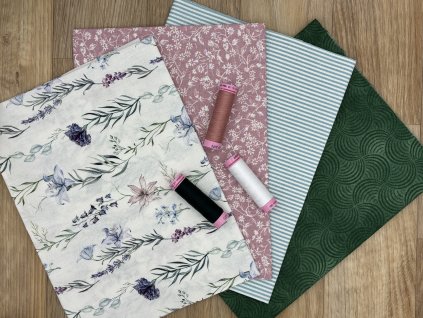 Balíček látek Lilie a karafiáty