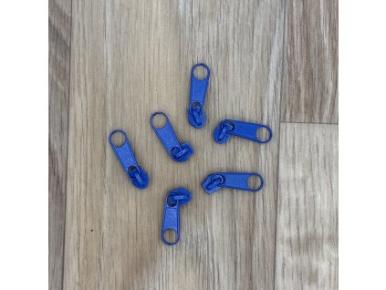 Jezdec ke spirálovému zipu 3mm modrý