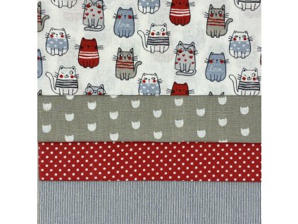 Balíček látek FELIX červený