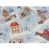 Bavlněná látka Zasněžené městečko