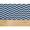Bavlněná látka Cikcak modrý na bílé
