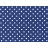 Bavlněná látka Puntík 5 mm ve stylu modrotisku