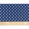 Bavlněná látka Drobné kytičky ve stylu modrotisku