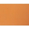 Bavlněná látka Puntíček bílý 2 mm na oranžové