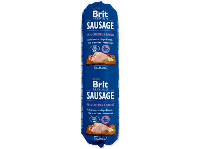 Brit Sausage Chicken & Rabbit 800 g salám pro psy