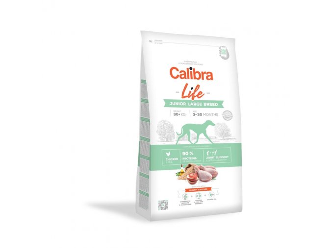 calibra dog life junior large chcicken, pro štěňata velkých plemen kuřecí