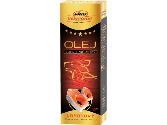 vitar lososový olej pro psy, kočky a koně 1000ml