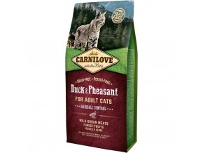 Carnilove Duck & Pheasant for Adult Cats Hairball Control 6 kg na chomáčky chlupů