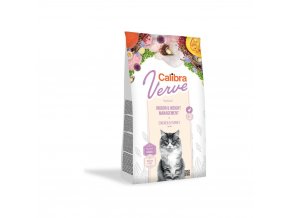 Calibra Cat Verve GF Indoor & Weight Chicken 3,5 kg pro doma žijící kočky a pro kočky s nadváhou