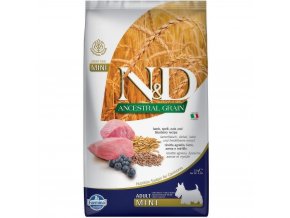 N&D LG DOG Adult Mini Lamb & Blueberry 7kg dospělé psy malé plemeno