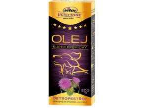 Vitar ostropestřec olej pro psy, kočky a koně 200ml