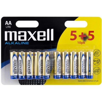 Tužkové baterie AA Maxell AA LR6 10KS 4902580724894