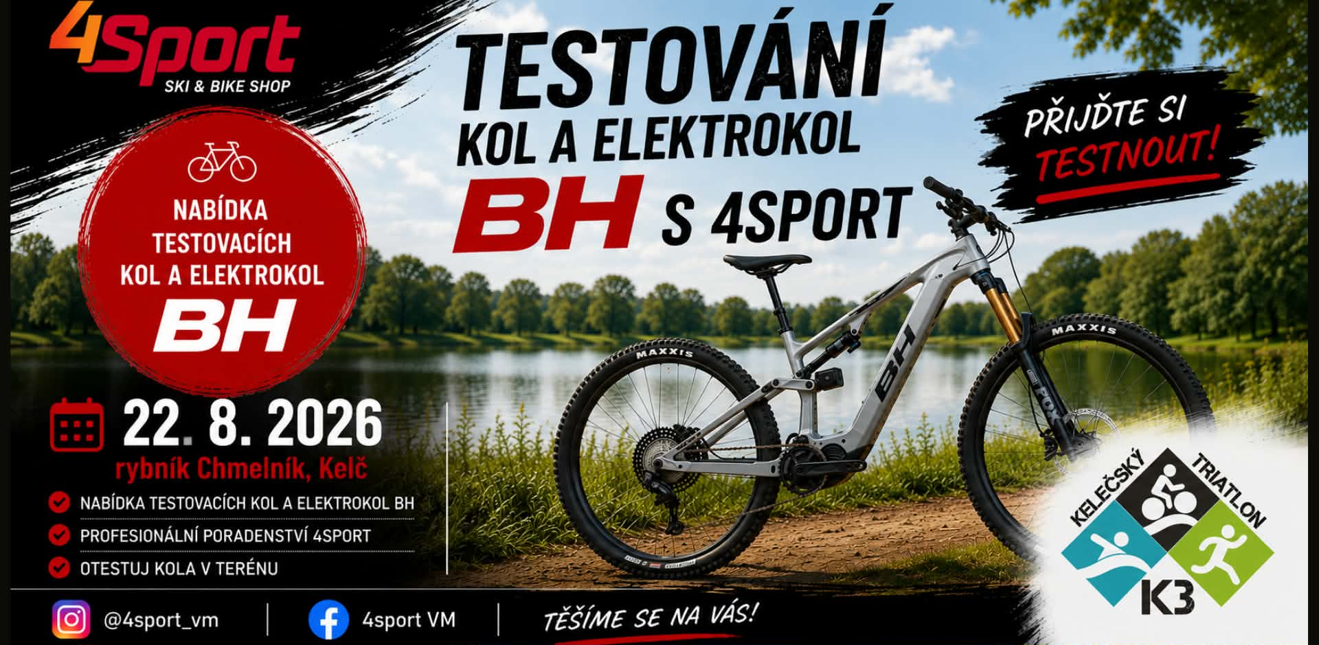 Testování kol a elektrokol BH - Kelč