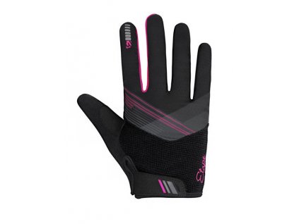 rukavice Etape Paola+  dl.prsty černé/růžové