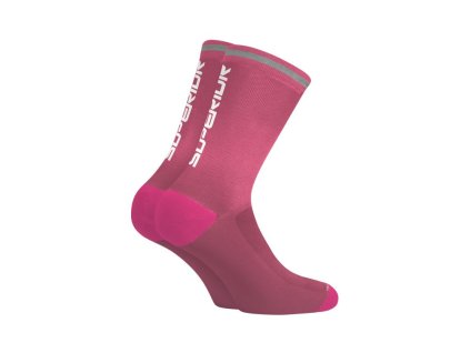 růžové cyklo ponožky superior
