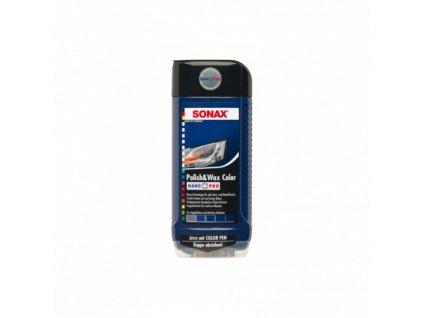 SONAX Polish & Wax Color NANO-PRO s korekčnou ceruzkou modrá 500ml