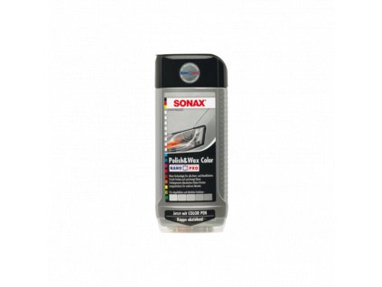 SONAX Polish & Wax Color NANO-PRO s korekčnou ceruzkou seda 500ml