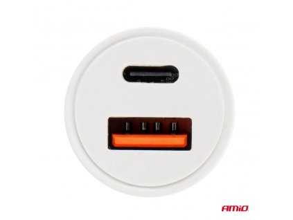 AMiO USB nabíjačka PCH PRO-07 USB-C+USB 20W 12/24V