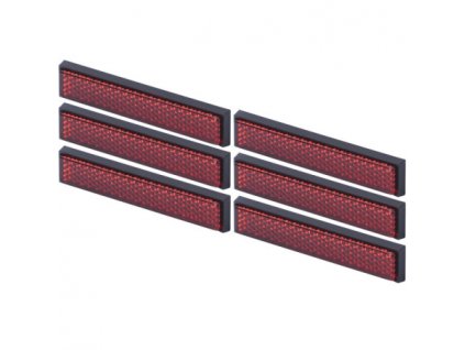 HR reflexné sklo samolepiace červené