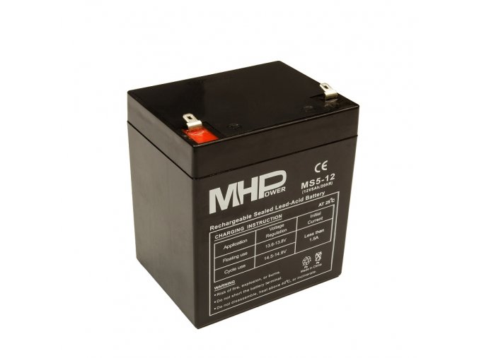 mhpower ms5 12 oloveny akumulator agm 12v 5ah faston f1 4 8mm i37433
