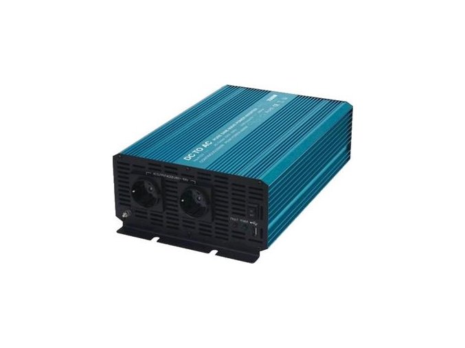 Měnič napětí Carspa P3000U-24 24V/230V+USB 3000W, čistá sinusovka, dálkové ovládání