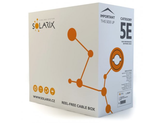 solarix kabel cat5e ftp drat 305m pe venkovni sxkd 5e ftp pe i12758