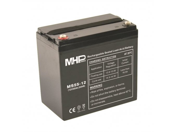 pb akumulator mhpower vrla agm 12v 55ah ms55 12 terminal t1 m6 i35921
