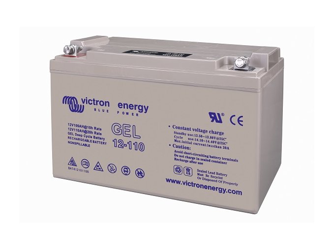 3130 O bat412101100 12v 110ah gel deep cycle battery left