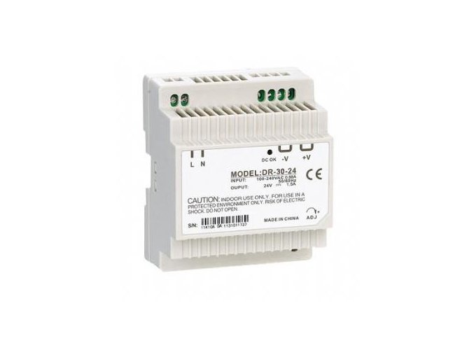Průmyslový zdroj CARSPA DR-30-12 na DIN lištu 30W, 12V