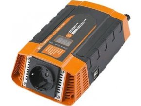 Měnič napětí Carspa PID400-12 12V/230V+USB 400W, modifikovaná sinus, digitální display, vhodný do auta