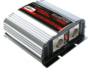 Měnič napětí Carspa MS1000UR-122, 12V/230V+USB 1000W, modifikovaná sinus, dálkové ovládání na kabelu