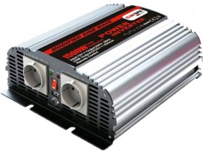 Měnič napětí Carspa MSD1500UR-122 12V/230V+USB 1500W, modifikovaná sinus, dálkové ovládání na kabelu