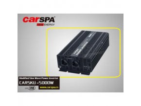 Měnič napětí Carspa CAR5KU-12 12V/230V+USB 5000W, modifikovaná sinus