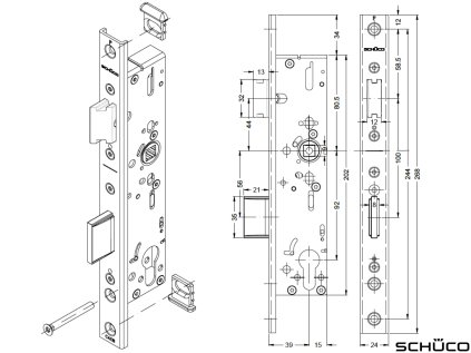 schuco 279075 panikovy zamek schuco b 1827 panikova funkce e zamek schuco