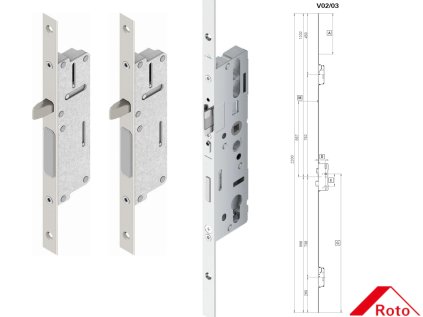 dverni listovy zamek roto 776743 s trny vysouvaci trny zamek do plastovych dveri