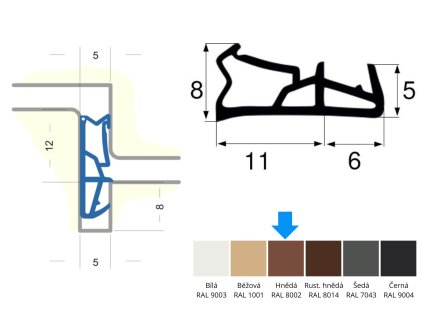 tesneni pro drevena okna primo acf 6000 h hneda