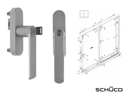 schuco klika pro posuvne dvere schuco 269595 schuco 269596 schuco 269597 schuco 269598