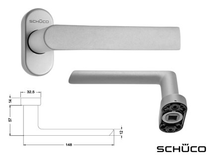 schuco 240152 schuco dverni klika na rozetce schuco 279820 schuco klika stribrna schueco kovani schuco