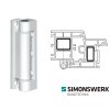sklopny pant simonswerk k 3281 bily