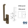 klika pro posuvne dvere klika pro psk klika dirigent mz gu K 12920 00 R 4 gu 34255 prava stredni bronz uc3