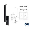 klika pro posuvne dvere klika pro psk klika dirigent mz gu K 12920 00 R 6 gu 34255 prava cerna