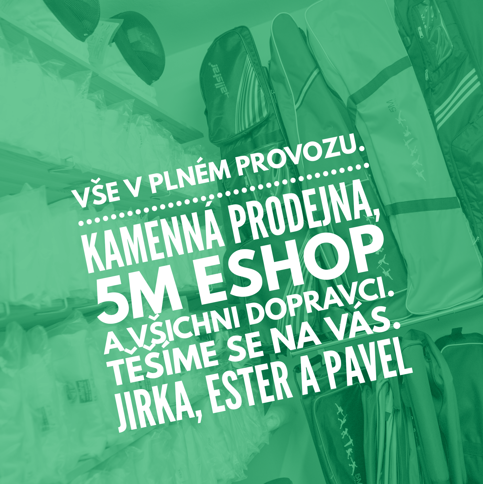 5M obchod a eshop v plném provozu