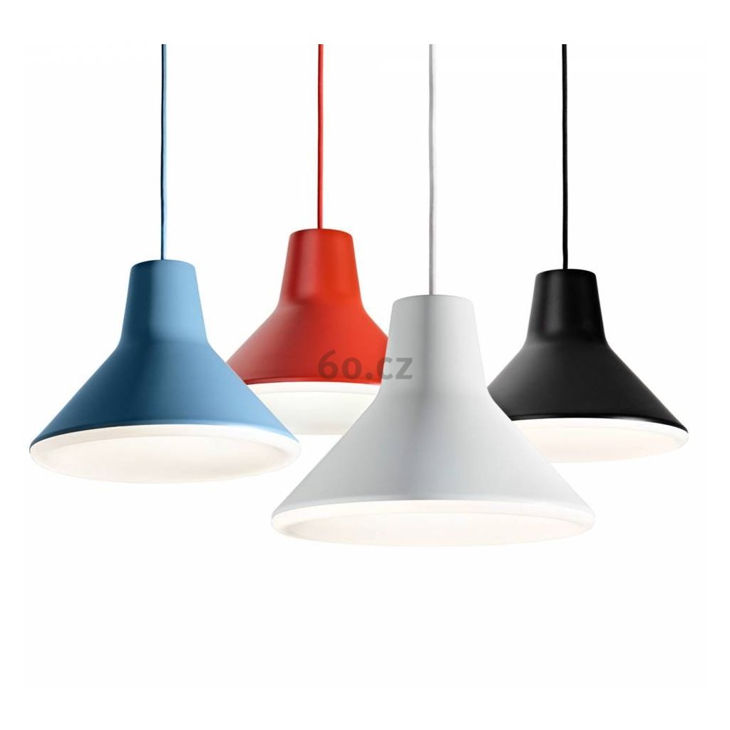 Luceplan Archetype, červené designové LED svítidlo, 15W LED 3000K, průměr 31cm