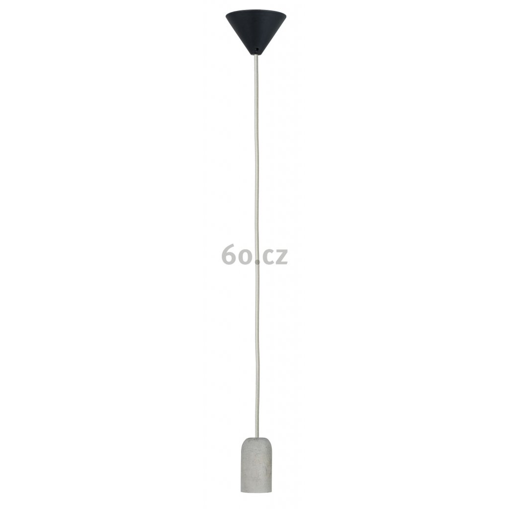 30219 6 paulmann vintage betonove zavesne svitidlo s textilnim kabelem 1x60w e27 delka 200cm