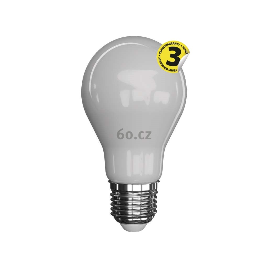 LED žárovka filament mléčná E27 6,7W, 806lm, náhrada za 60W, teplá bílá  2700K | 60.cz - svítidla