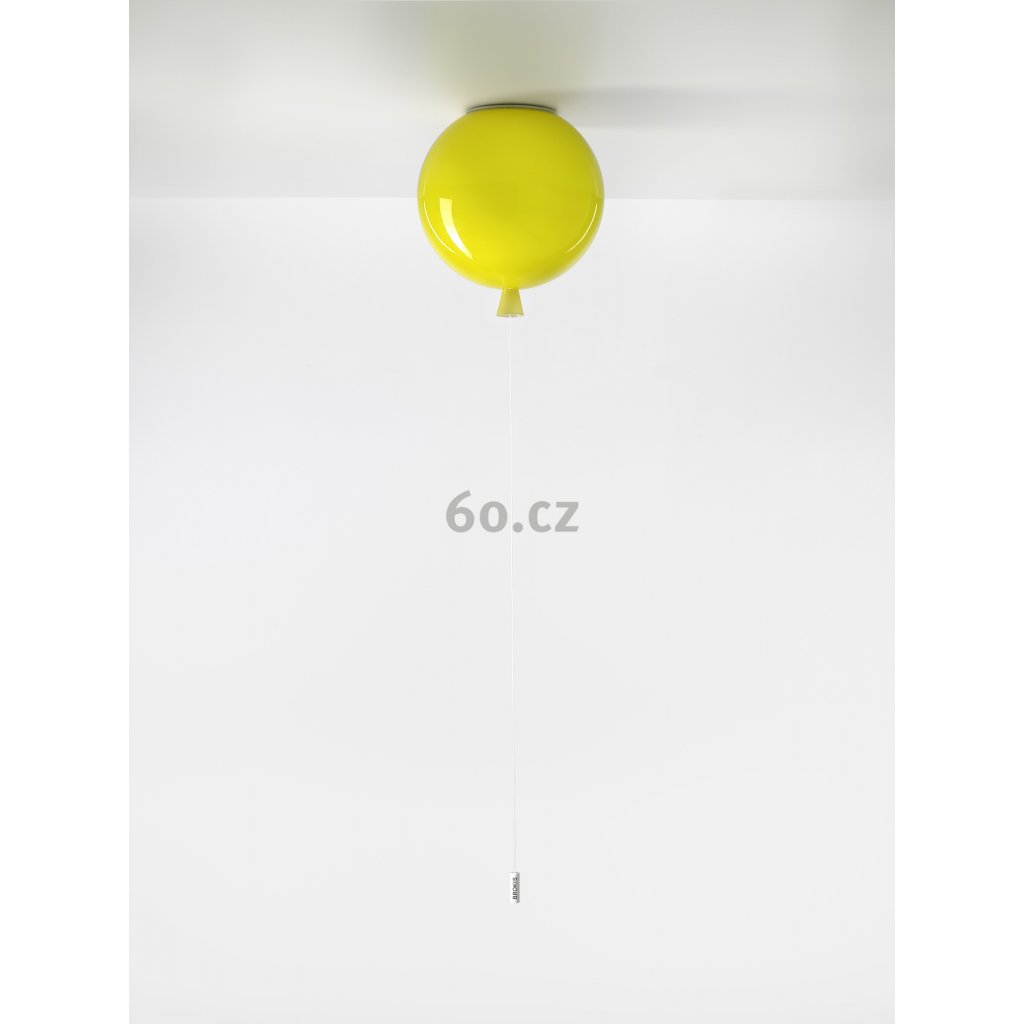 6744 7 brokis memory stropni svitici balonek ze zluteho skla 1x15w e27 prum 25cm