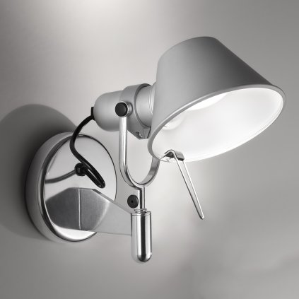 Artemide Tolomeo Faretto LED, nástěnné designové svítidlo bez vypínače, 10W LED 3000K, hliník