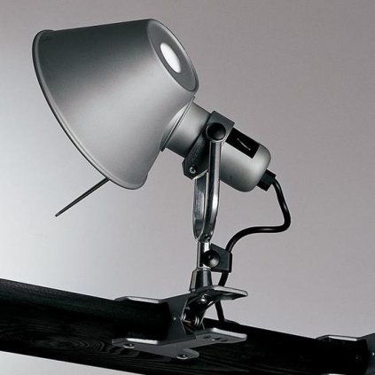 Artemide Tolomeo pinza, hliníková lampa s klipem, 10W LED 3000K, 23 cm
