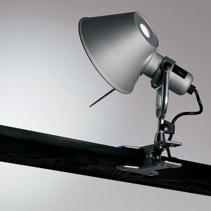 Artemide Tolomeo pinza, hliníková lampa s klipem, 10W LED 2700K, 23 cm